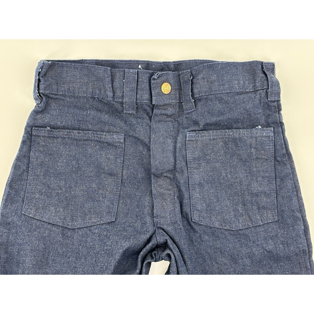 Ely Seafarer STYLE Denim Jeans 1970s Vintage Bell Bottoms US Sanforized 26x35